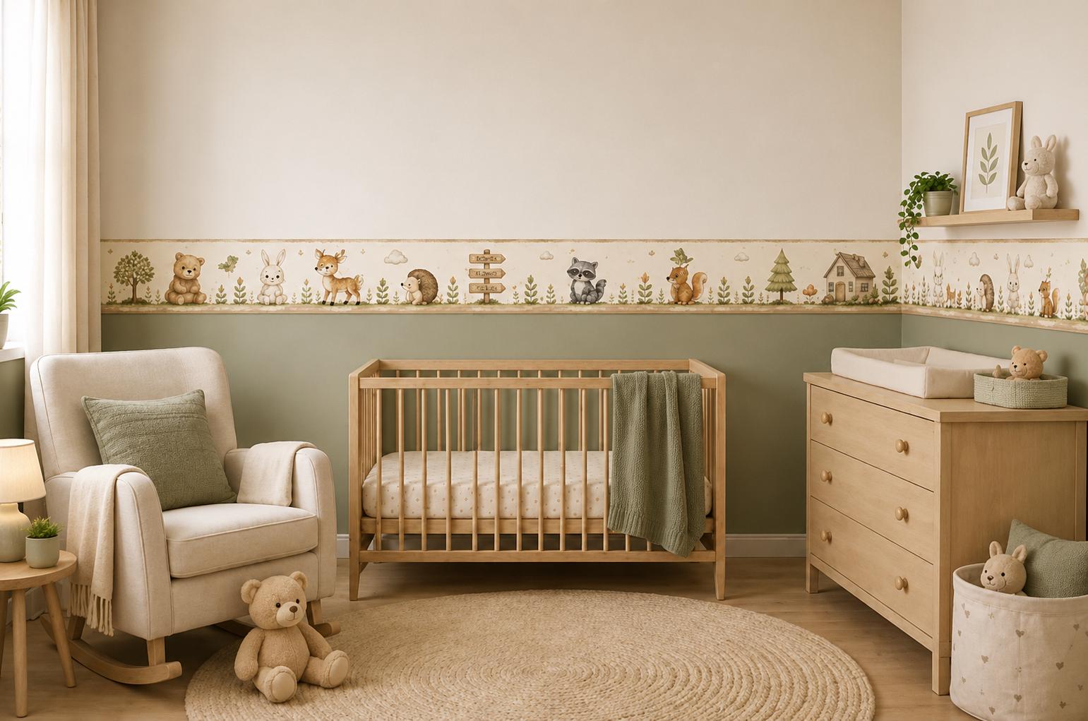 Woodland Nursery Wall Border Sticker