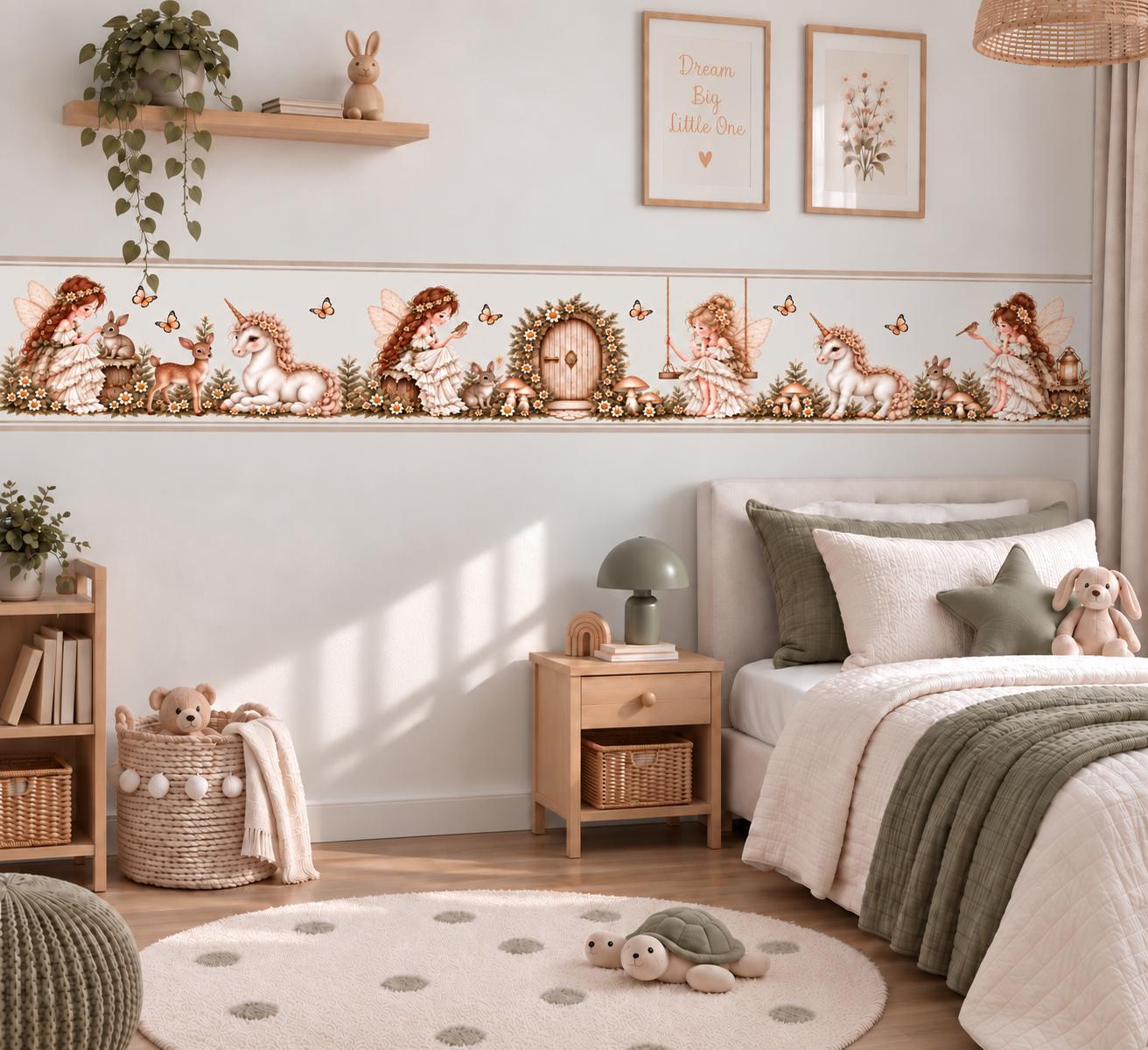 Fairy Unicorn Nursery Wall Border